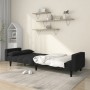 Sofá cama de 2 plazas con dos almohadas terciopelo negro de , Sofás - Ref: Foro24-375850, Precio: 249,71 €, Descuento: %