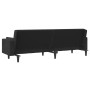 Sofá cama de 2 plazas con dos almohadas terciopelo negro de , Sofás - Ref: Foro24-375850, Precio: 249,71 €, Descuento: %