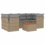 7-piece garden sofa set and beige synthetic rattan cushions by , Garden sets - Ref: Foro24-3223497, Price: 453,01 €, Discount: %