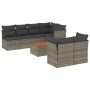 Set de sofás de jardín 8 pzas y cojines ratán sintético gris de , Conjuntos de jardín - Ref: Foro24-3223519, Precio: 514,63 €...