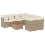 Set de sofás de jardín 9 pzas con cojines ratán sintético beige de , Conjuntos de jardín - Ref: Foro24-3223531, Precio: 667,8...