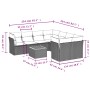 9-teiliges Gartensofa-Set mit beigen synthetischen Rattankissen von , Gartensets - Ref: Foro24-3223531, Preis: 667,87 €, Raba...