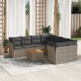 9-teiliges Gartenmöbel-Set und graue synthetische Rattankissen von , Gartensets - Ref: Foro24-3223533, Preis: 570,37 €, Rabat...