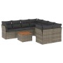 9-teiliges Gartenmöbel-Set und graue synthetische Rattankissen von , Gartensets - Ref: Foro24-3223533, Preis: 559,35 €, Rabat...