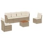 Set sofás de jardín 7 piezas y cojines ratán sintético beige de , Conjuntos de jardín - Ref: Foro24-3223552, Precio: 506,99 €...