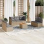 Gartensofa-Set mit beigen Kissen 8 Stück PE-Rattan von , Gartensets - Ref: Foro24-3223567, Preis: 487,48 €, Rabatt: %