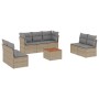 Gartensofa-Set mit beigen Kissen 8 Stück PE-Rattan von , Gartensets - Ref: Foro24-3223567, Preis: 487,48 €, Rabatt: %