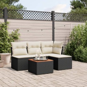 5-piece garden furniture set and black synthetic rattan cushions by , Garden sets - Ref: Foro24-3223592, Price: 280,38 €, Dis...