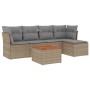 Garden sofa set with cushions 6 pieces beige synthetic rattan by , Garden sets - Ref: Foro24-3223616, Price: 358,64 €, Discou...