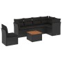 7-piece garden dining set and black synthetic rattan cushions by , Garden sets - Ref: Foro24-3223661, Price: 406,75 €, Discou...