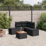 6-piece garden sofa set and black synthetic rattan cushions by , Garden sets - Ref: Foro24-3223668, Price: 305,08 €, Discount: %