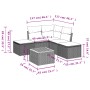 6-piece garden sofa set and black synthetic rattan cushions by , Garden sets - Ref: Foro24-3223668, Price: 300,36 €, Discount: %