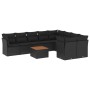 Set de sofás de jardín 10 pzas cojines ratán sintético negro de , Conjuntos de jardín - Ref: Foro24-3223815, Precio: 582,36 €...