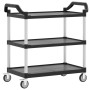 3-tier black aluminum cart 99x50x96 cm by , Kitchen and dining carts - Ref: Foro24-30318, Price: 103,18 €, Discount: %