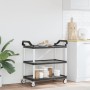 3-tier black aluminum cart 99x50x96 cm by , Kitchen and dining carts - Ref: Foro24-30318, Price: 103,18 €, Discount: %