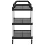 3-tier black aluminum cart 99x50x96 cm by , Kitchen and dining carts - Ref: Foro24-30318, Price: 103,18 €, Discount: %