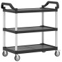 3-tier black aluminum cart 99x50x96 cm by , Kitchen and dining carts - Ref: Foro24-30318, Price: 103,18 €, Discount: %