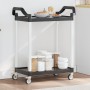 Carrito de 2 niveles aluminio negro 81x41x92 cm de , Carros de cocina y comedor - Ref: Foro24-30326, Precio: 63,00 €, Descuen...