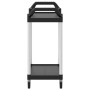 2-tier black aluminum cart 81x41x92 cm by , Kitchen and dining carts - Ref: Foro24-30326, Price: 60,99 €, Discount: %