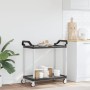 2-tier black aluminum trolley 99x50x97 cm by , Kitchen and dining carts - Ref: Foro24-30324, Price: 91,31 €, Discount: %