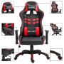 Silla de gaming de cuero sintético rojo de vidaXL, Sillones para videojuegos - Ref: Foro24-20193, Precio: 145,99 €, Descuento: %