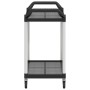 2-tier black aluminum trolley 99x50x97 cm by , Kitchen and dining carts - Ref: Foro24-30324, Price: 91,31 €, Discount: %