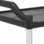 2-tier black aluminum trolley 99x50x97 cm by , Kitchen and dining carts - Ref: Foro24-30324, Price: 91,31 €, Discount: %