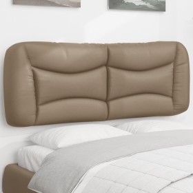 Cappuccino synthetic leather padded bed headboard 140 cm by , Headboards and footboards - Ref: Foro24-374587, Price: 74,23 €,...