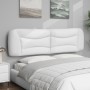 White synthetic leather padded bed headboard 180 cm by , Headboards and footboards - Ref: Foro24-374608, Price: 86,62 €, Disc...