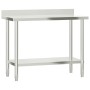 Kitchen work table and backsplash stainless steel 110x55x93 cm by , Restoration - Ref: Foro24-376458, Price: 187,76 €, Discou...