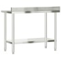 Kitchen work table and backsplash stainless steel 110x55x93 cm by , Restoration - Ref: Foro24-376458, Price: 187,76 €, Discou...