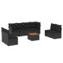 8-piece garden sofa set and black synthetic rattan cushions by , Garden sets - Ref: Foro24-3223577, Price: 527,22 €, Discount: %