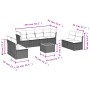 8-piece garden sofa set and black synthetic rattan cushions by , Garden sets - Ref: Foro24-3223577, Price: 527,22 €, Discount: %