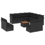 Gartensofa-Set 12-teilig mit schwarzen synthetischen Rattankissen von , Gartensets - Ref: Foro24-3223703, Preis: 679,80 €, Ra...