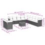 12-teiliges Gartensofa-Set mit grauen synthetischen Rattankissen von , Gartensets - Ref: Foro24-3223729, Preis: 741,99 €, Rab...