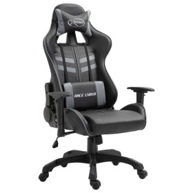 Silla de gaming de cuero sintético gris de vidaXL, Sillones para videojuegos - Ref: Foro24-20196, Precio: 207,99 €, Descuento: %