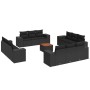 Garden sofa and cushion set 13 pieces black synthetic rattan by , Garden sets - Ref: Foro24-3225376, Price: 1,00 €, Discount: %