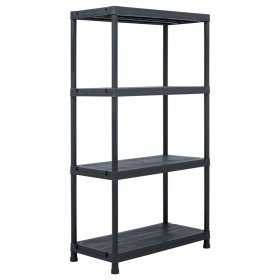 Plastic shelving 100 kg 60x30x138 cm black by vidaXL, Industrial shelving - Ref: Foro24-45673, Price: 71,99 €, Discount: %