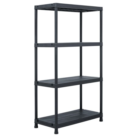 Plastic shelving 100 kg 60x30x138 cm black by vidaXL, Industrial shelving - Ref: Foro24-45673, Price: 71,00 €, Discount: %