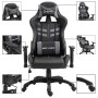 Silla de gaming de cuero sintético gris de vidaXL, Sillones para videojuegos - Ref: Foro24-20196, Precio: 207,06 €, Descuento: %