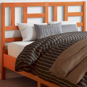 Wax brown solid pine wood bed headboard 160 cm by , Headboards and footboards - Ref: Foro24-844263, Price: 46,50 €, Discount: %