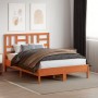 Wax brown solid pine wood bed headboard 160 cm by , Headboards and footboards - Ref: Foro24-844263, Price: 46,50 €, Discount: %