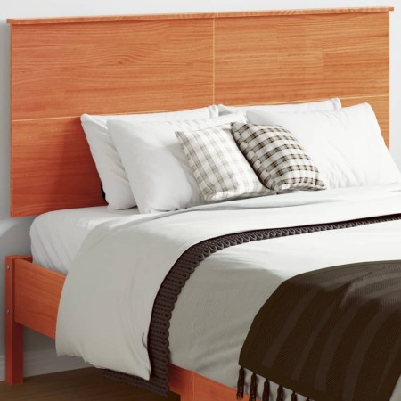 Solid wax brown pine wood bed headboard 120 cm by , Headboards and footboards - Ref: Foro24-844372, Price: 45,97 €, Discount: %