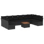 Set mit 11 Stück Gartensofas und Kissen synthetisches Rattan schwarz von , Gartensets - Ref: Foro24-3223794, Preis: 594,24 €,...