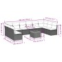 Garden sofa set 11 pieces and black synthetic rattan cushions by , Garden sets - Ref: Foro24-3223794, Price: 597,72 €, Discou...