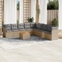 Garden sofa set with beige cushions, 10 pieces, made of synthetic rattan. by , Garden sets - Ref: Foro24-3223693, Price: 675,...