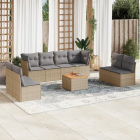 Set mit 9 Gartensofas mit beigen Kissen aus synthetischem Rattan von , Gartensets - Ref: Foro24-3223581, Preis: 560,99 €, Rab...