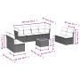 9-piece garden sofa set with beige synthetic rattan cushions by , Garden sets - Ref: Foro24-3223581, Price: 590,55 €, Discoun...