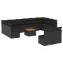 Set aus Gartensofas und Kissen 13 Stück synthetisches Rattan schwarz von , Gartensets - Ref: Foro24-3223892, Preis: 723,65 €,...