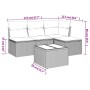 Garden sofa set with 5-piece synthetic rattan gray cushions by , Garden sets - Ref: Foro24-3249349, Price: 294,95 €, Discount: %